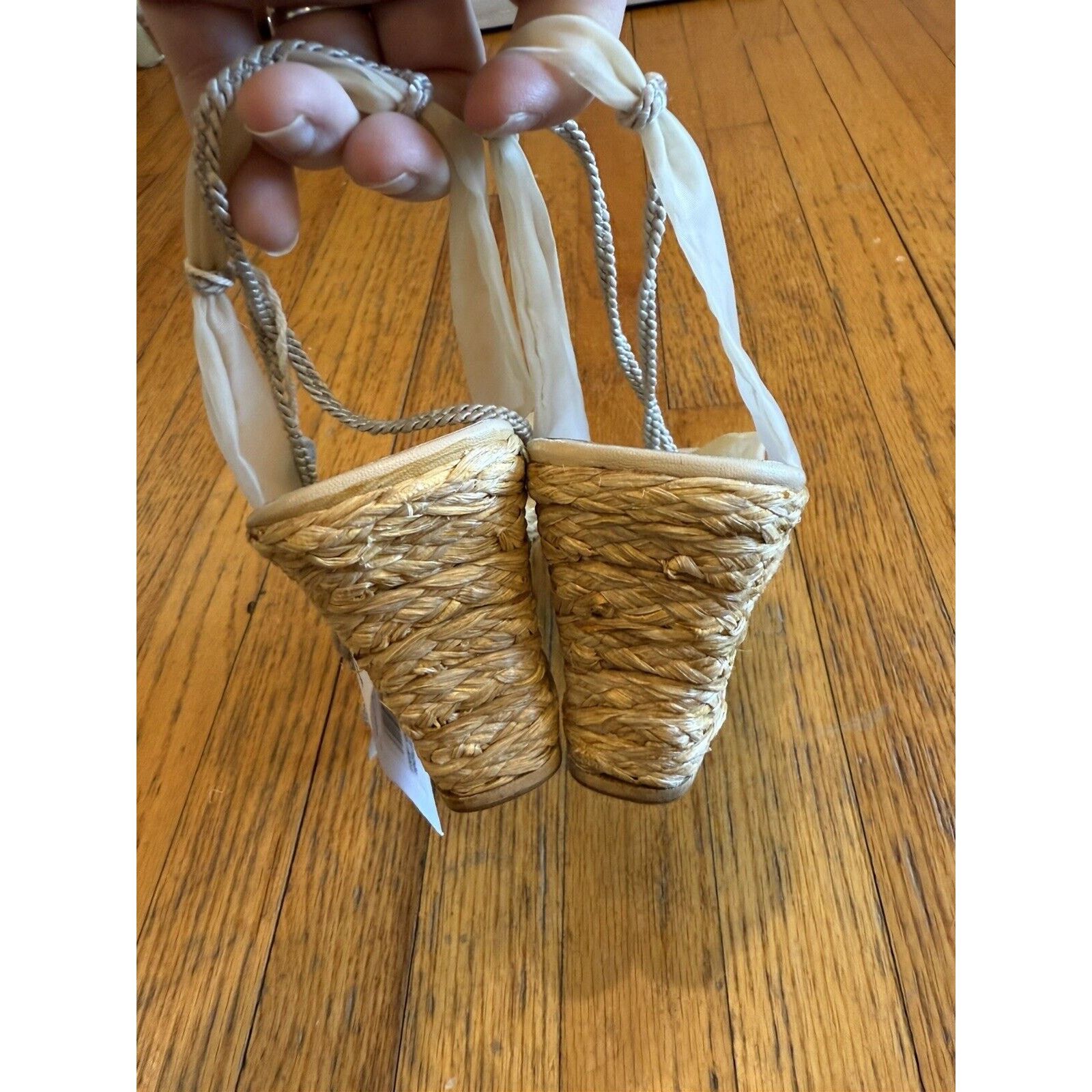 Stuart Weitzman Vintage Stuart Weitzman Chiffon Tie Up Espadrille Shoes 8B Size US 8 / IT 38 - 5 Thumbnail