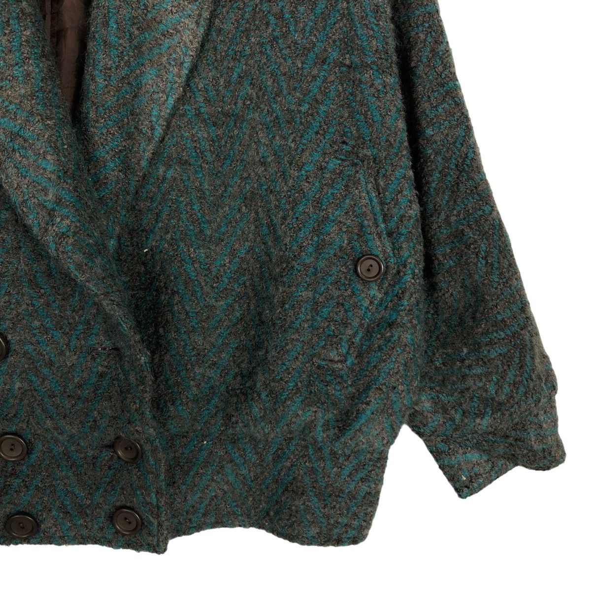 Japanese Brand 🔥Rich Green Fly Wool Herringbone Bomber Jacket Issey Miyake Size US M / EU 48-50 / 2 - 5 Thumbnail
