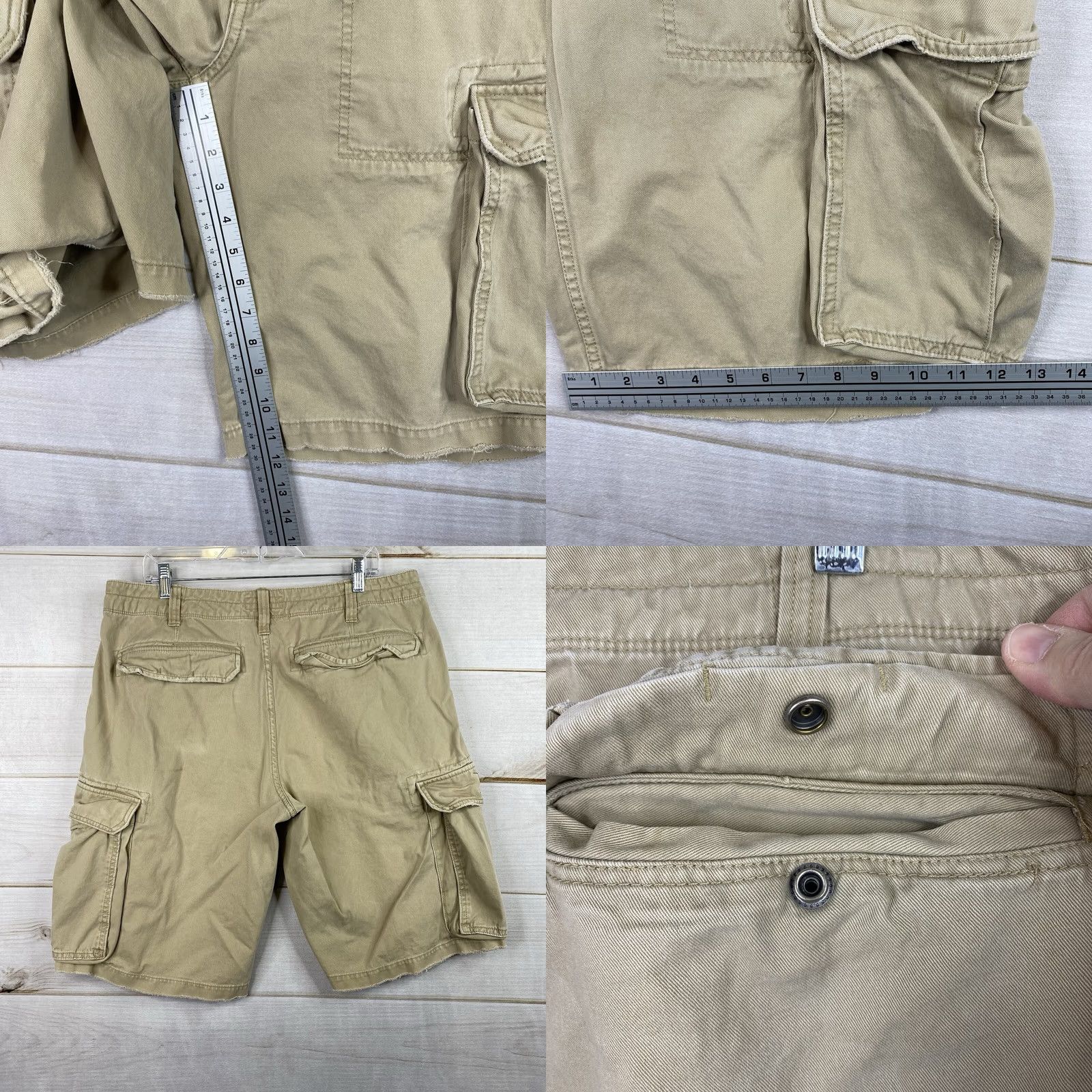 Ralph Lauren VINTAGE Ralph Lauren POLO JEANS CO Cargo Shorts 36 Beige Distressed Grunge Men Cargo Pocket Beig e/Cargo/Grunge Mens Size US XL / EU 56 / 4 - 8 Thumbnail