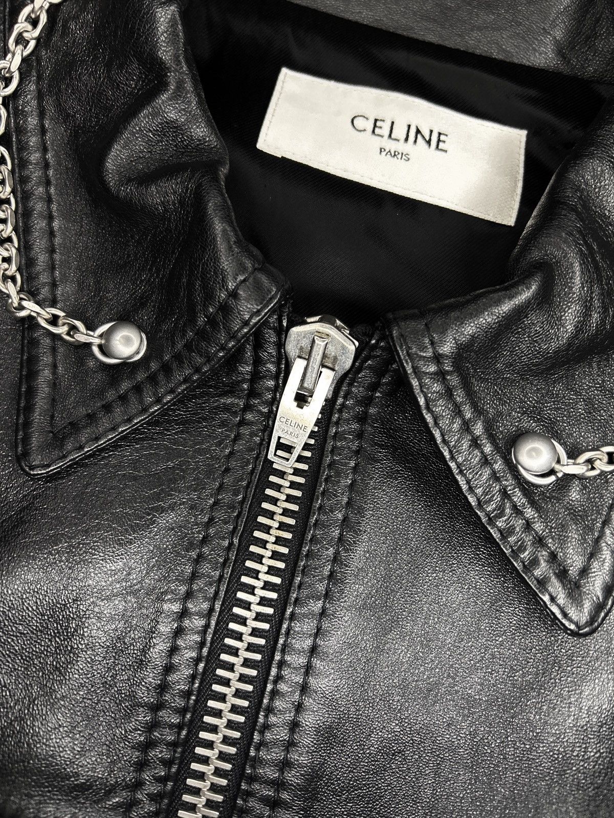 Celine F/W 21 Chained Leather Bomber Size US L / EU 52-54 / 3 - 17 Thumbnail