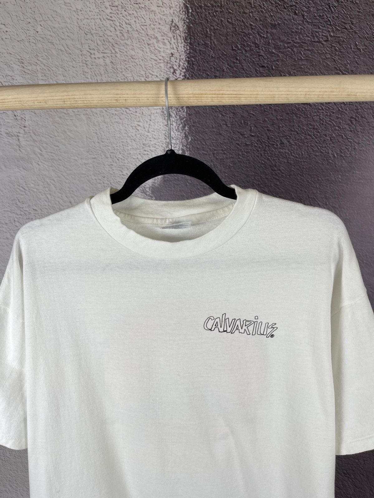 Hanes Vintage Calvarius Christianwear T-shirt 1993 Merch Hanes Size US XL / EU 56 / 4 - 5 Thumbnail