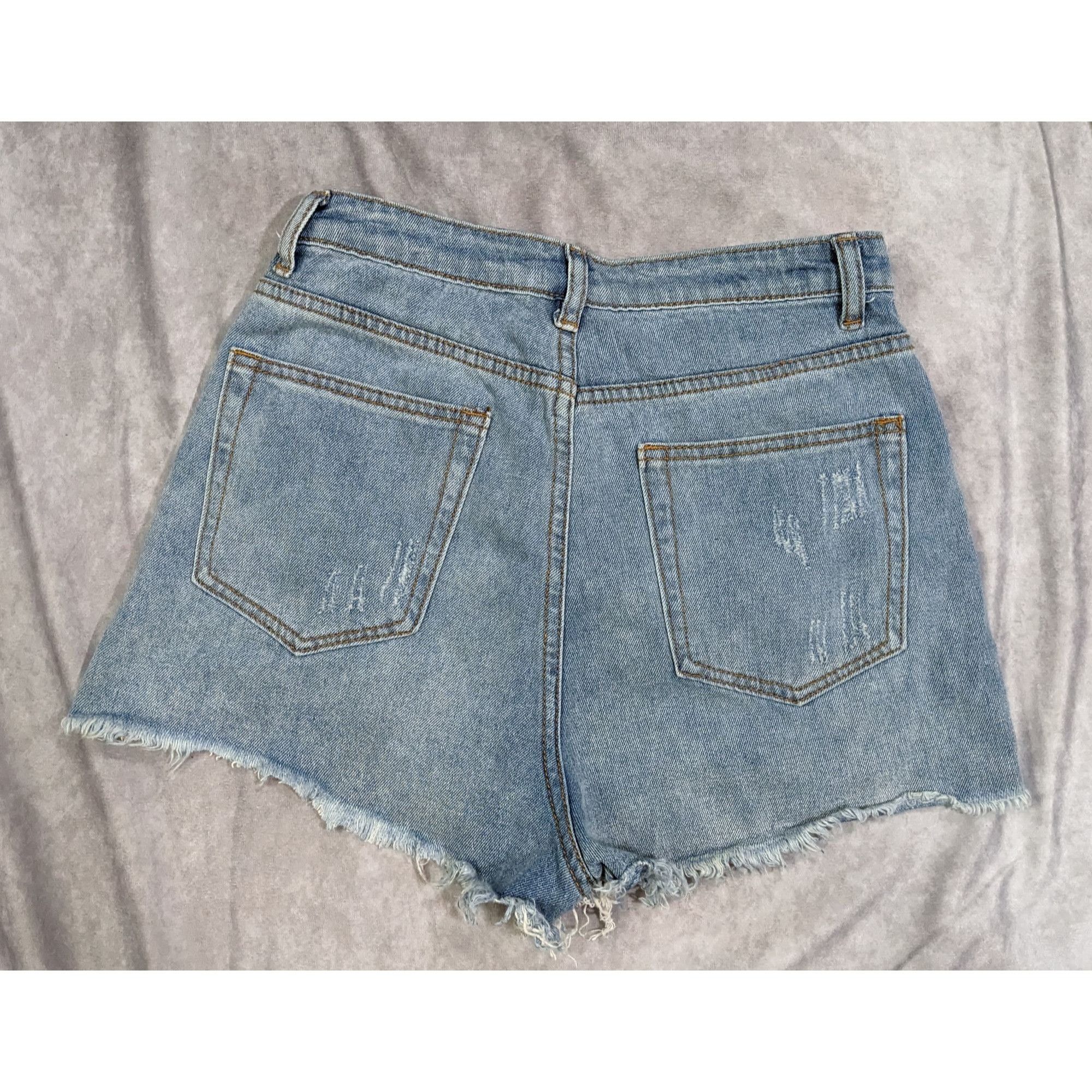 Other Distressed High Rise Four Button Denim Shorts by Signature 8 Size 28" / US 6 / IT 42 - 6 Thumbnail