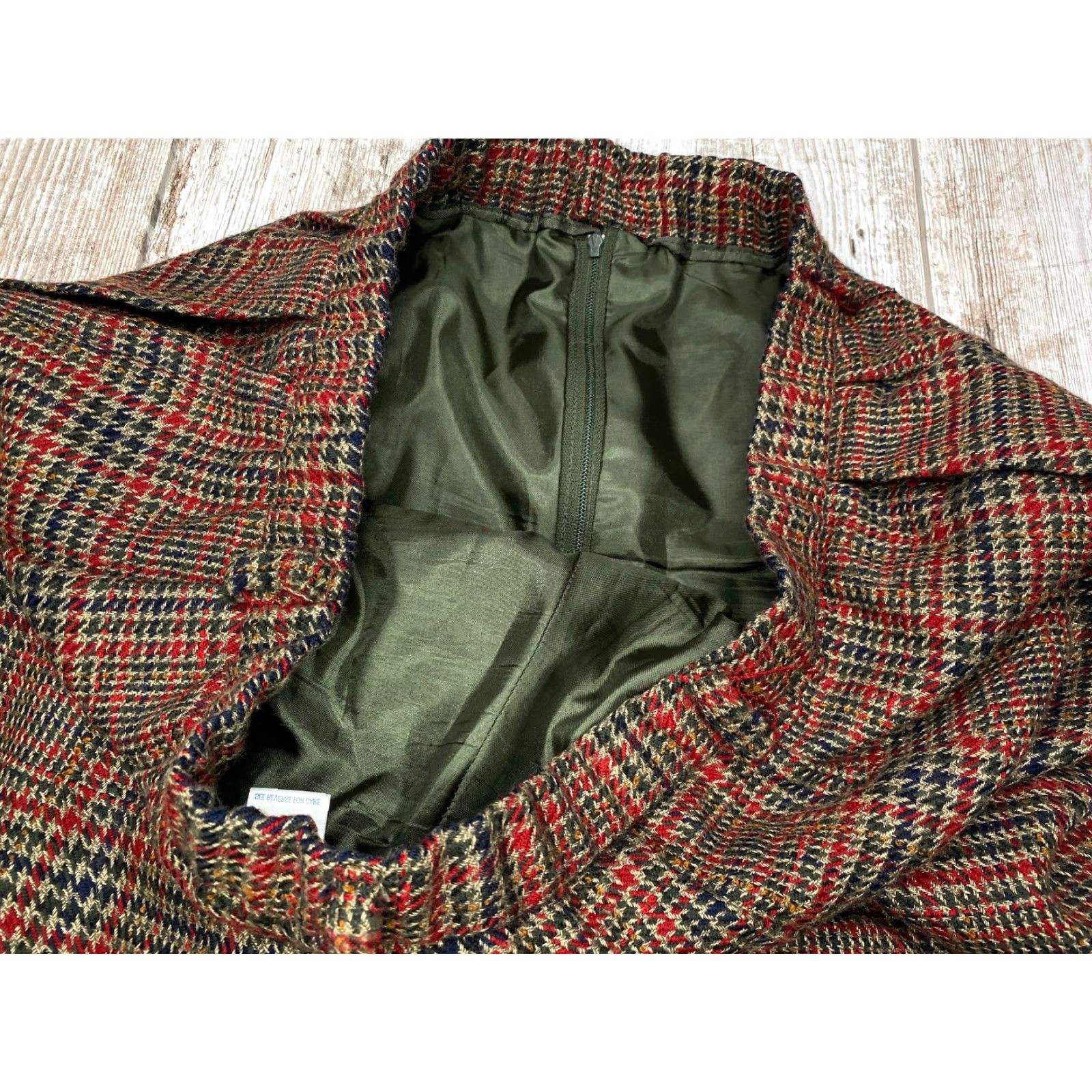 Pendleton VINTAGE Pendleton Wool Blend Pants Women's Size 16 Houndstooth Lined Button 7331 Size 38" / US 16 / IT 52 - 6 Thumbnail