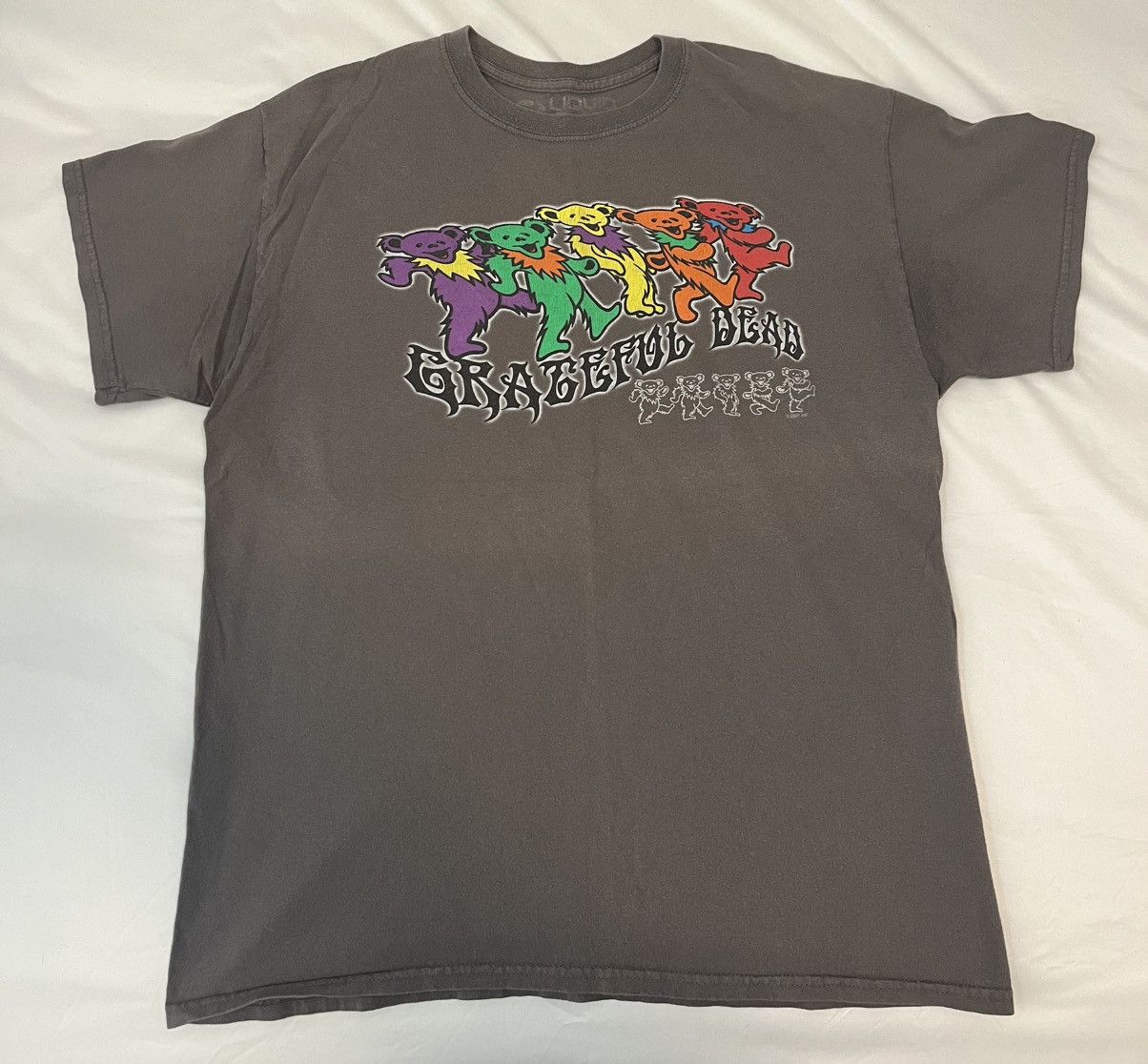 Vintage liquid blue Grateful Dead dancing bears tee
