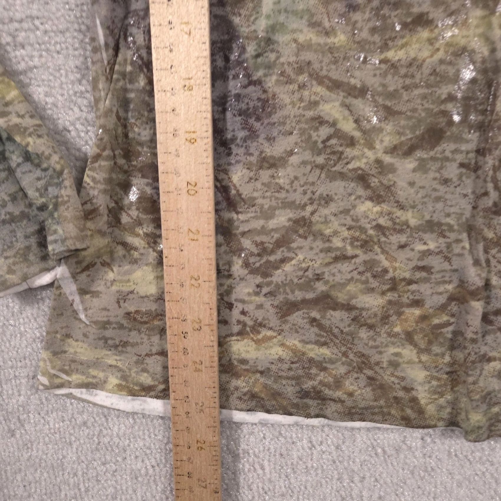 Vintage Maurices Shirt Womens Medium Green Floral Glitter Sheer Scoop Neck Tee Top Size M / US 6-8 / IT 42-44 - 7 Thumbnail
