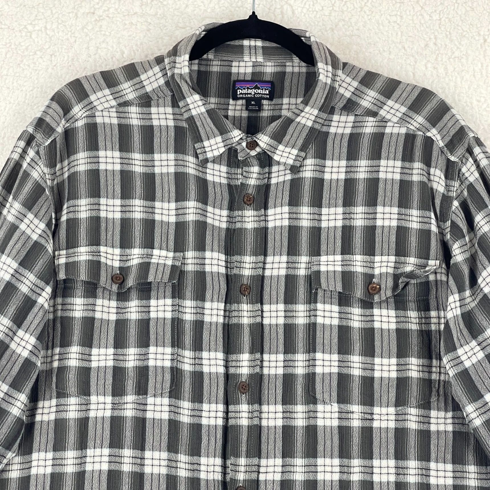 Patagonia Patagonia Steersman Button-Up Shirt Mens XL Gray Plaid Long Sleeve Casual Size US XL / EU 56 / 4 - 3 Thumbnail