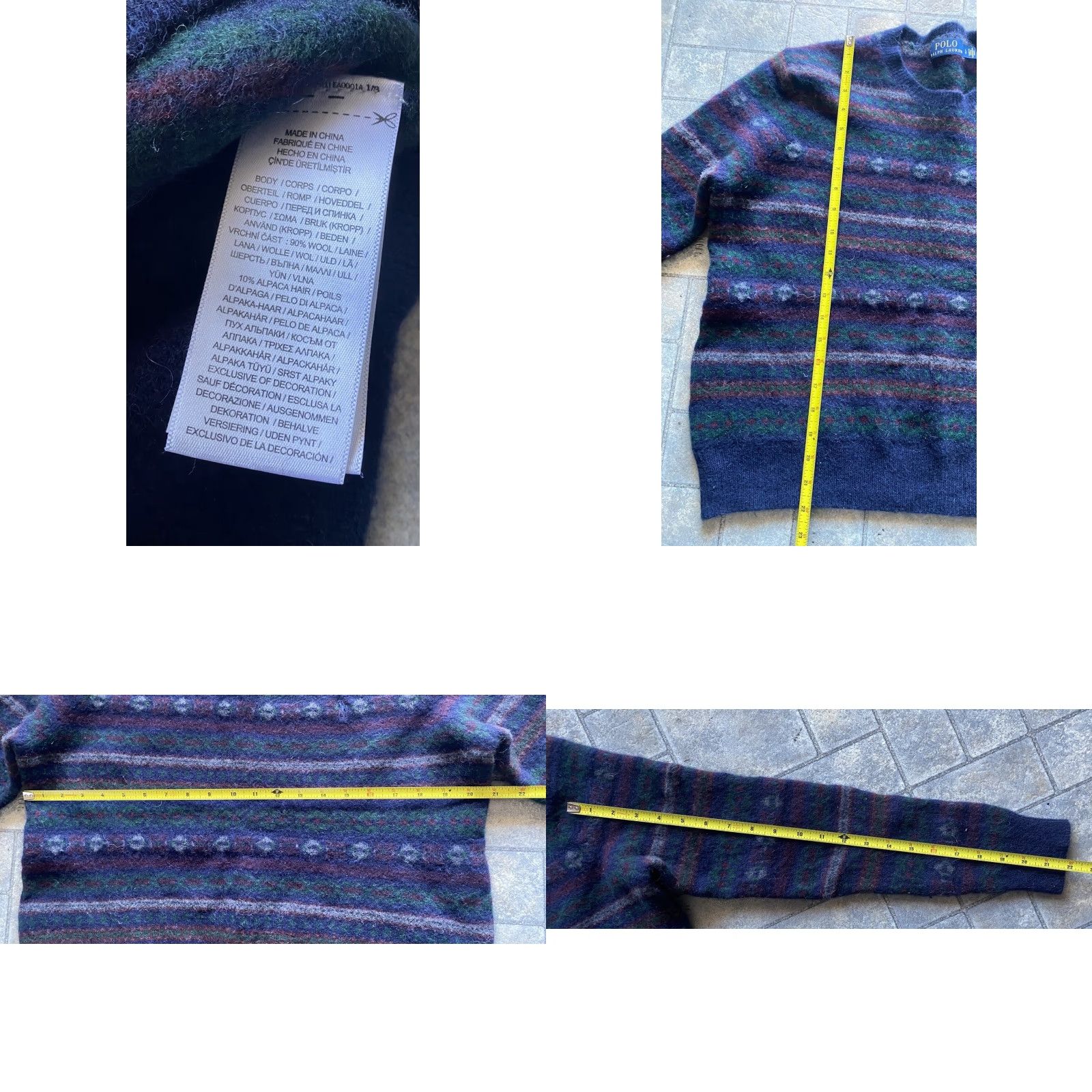 Polo Ralph Lauren Polo Ralph Lauren Women’s Sweater L Wool Alpaca Multicolor Pullover Size L / US 10 / IT 46 - 8 Thumbnail