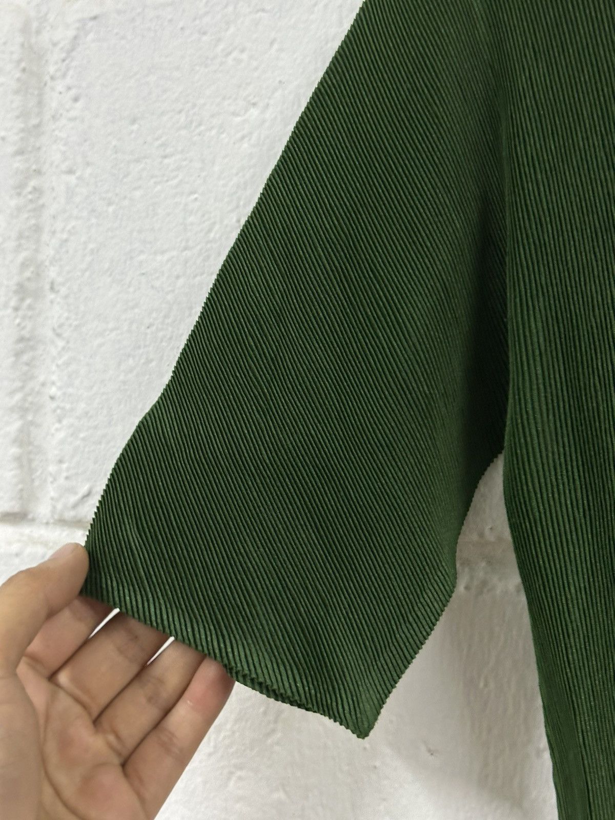 Pleats Please Issey Miyake Pleats Please Issey Miyake Forest Green Polo Style Shirt Size US M / EU 48-50 / 2 - 7 Thumbnail