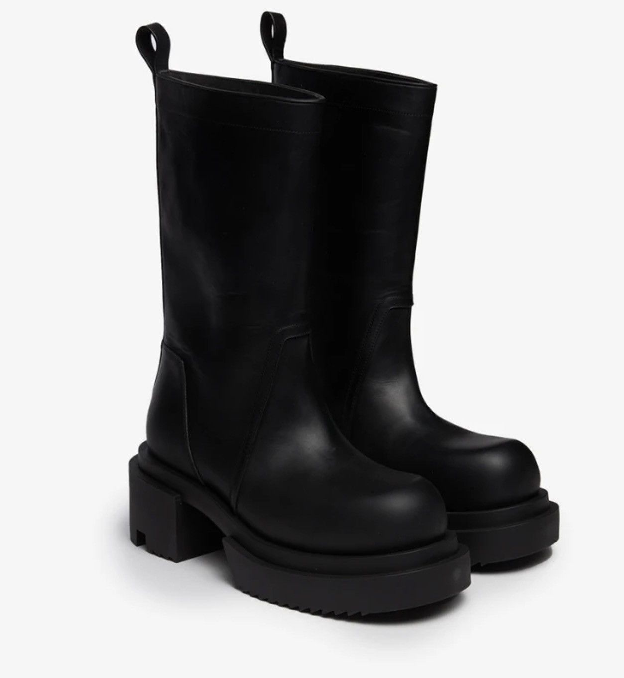 Rick Owens Pull On Bogun Leather Boots Size US 11.5 / EU 44-45 - 1 Thumbnail