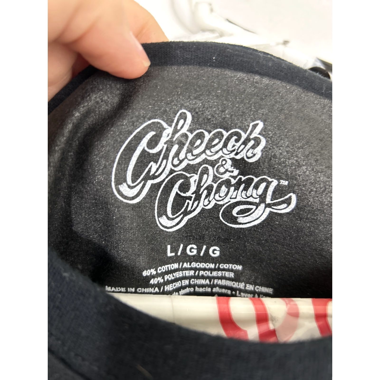 Vintage Cheech & Chong Large Longsleeve Picture Men Black T-Shirt polaroid Size US L / EU 52-54 / 3 - 7 Thumbnail