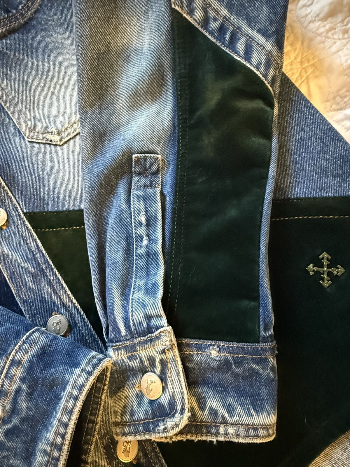 Off-White OFF WHITE denim patchwork jacket FALL/WINTER 2020 Collection Size US XL / EU 56 / 4 - 7 Thumbnail