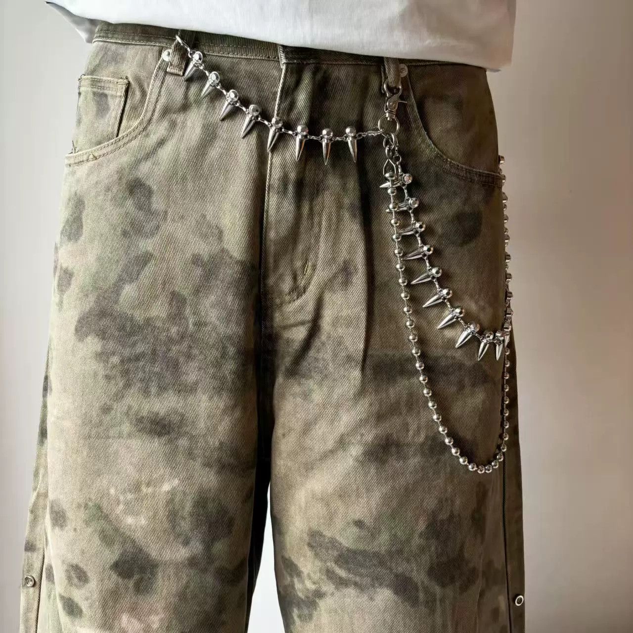 Vintage Retro hip-hop punk style jeans waist chain Size ONE SIZE - 5 Thumbnail