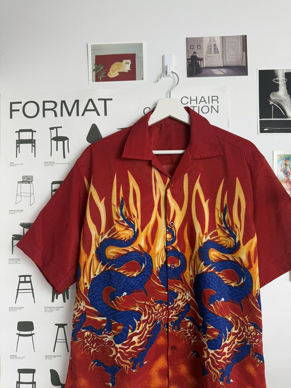 Vintage Vintage y2k dragon printed baggy shirt M avantgarde jnco 90s Size US M / EU 48-50 / 2 - 3 Thumbnail