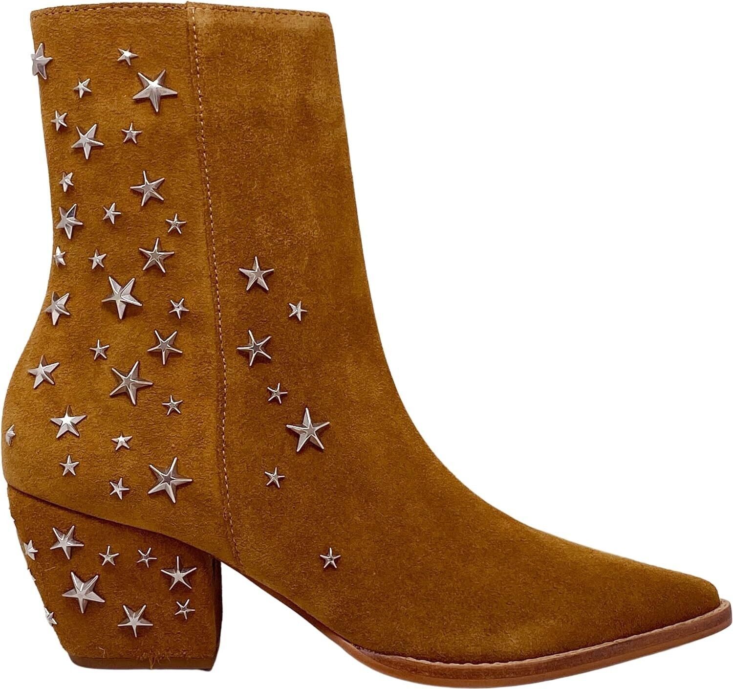 image of Matisse Caty Limited Edition Fawn Suede Star Studded ( 8M ) Shoes in Brown, Women's