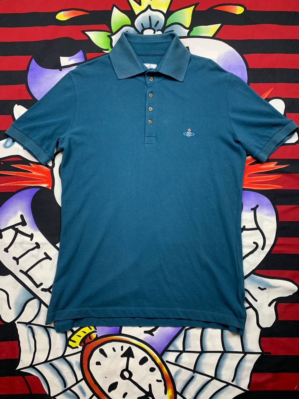 Vivienne Westwood Vivienne Westwood polo shirt in lapis mens Size XL Size US XL / EU 56 / 4 - 1 Thumbnail