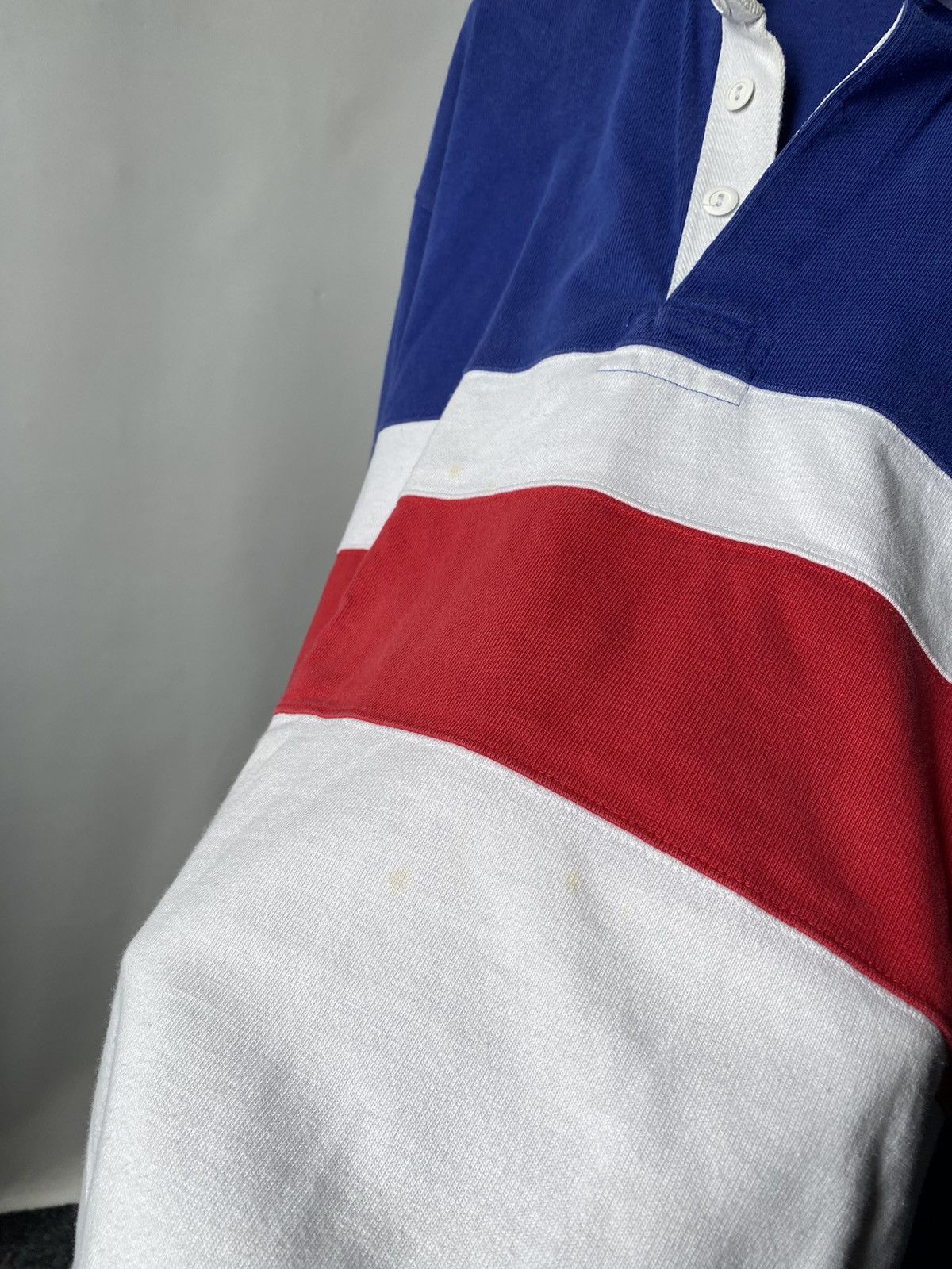 Polo Ralph Lauren 🔥Polo Sport Ralph Lauren Rugby Striped Polo Sweatshirt Size US M / EU 48-50 / 2 - 13 Thumbnail