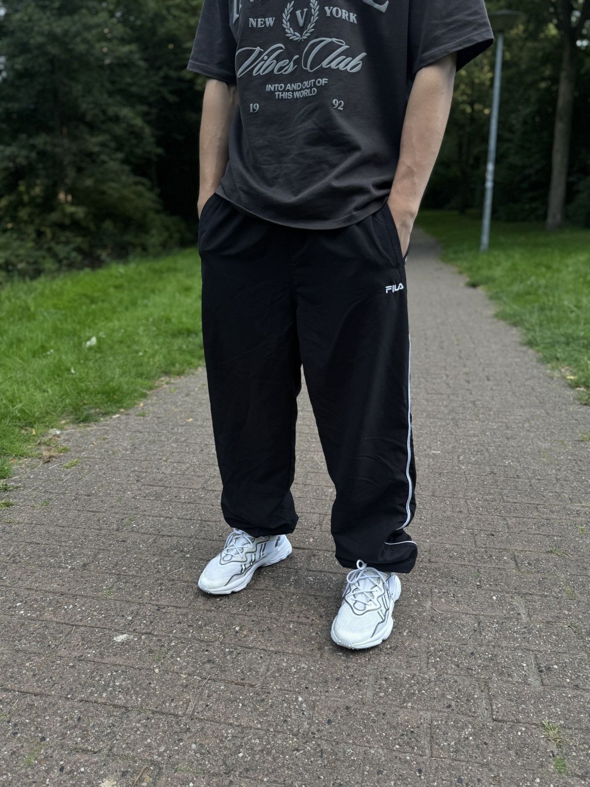 Fila Fila Vintage Sweatpants Drill Opium Avantgarde Size US 33 - 1 Thumbnail