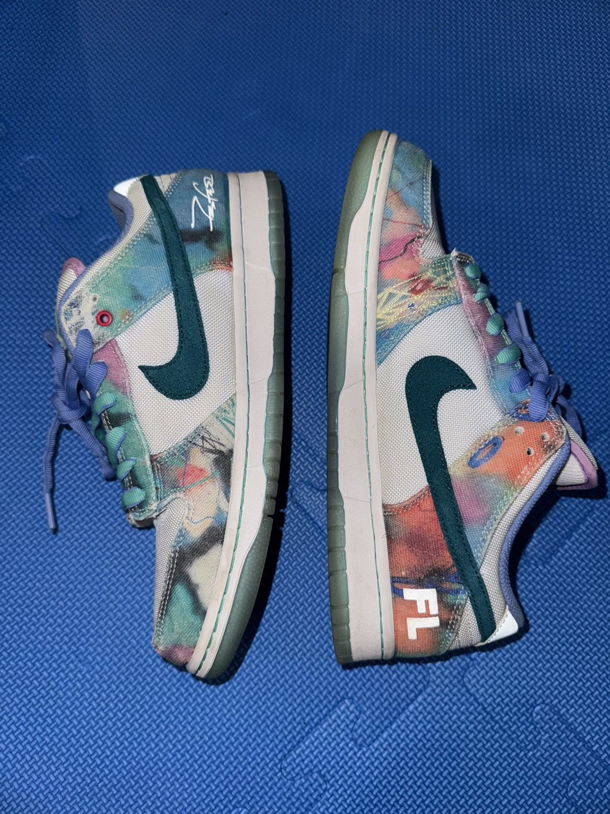 Nike Futura Laboratories x Nike Dunk Low SB 'Bleached Aqua' Size US 9 / EU 42 - 3 Thumbnail