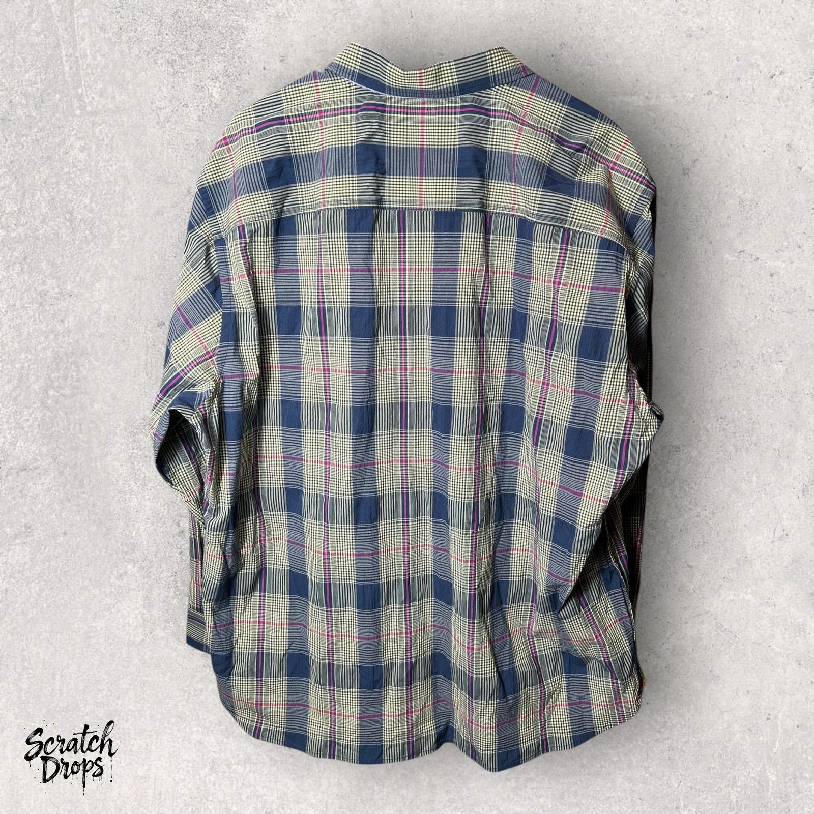 Tommy Bahama Tommy Bahama Men's XLT Blue Green Plaid Modern Fit Shirt Size US XXL / EU 58 / 5 - 3 Thumbnail
