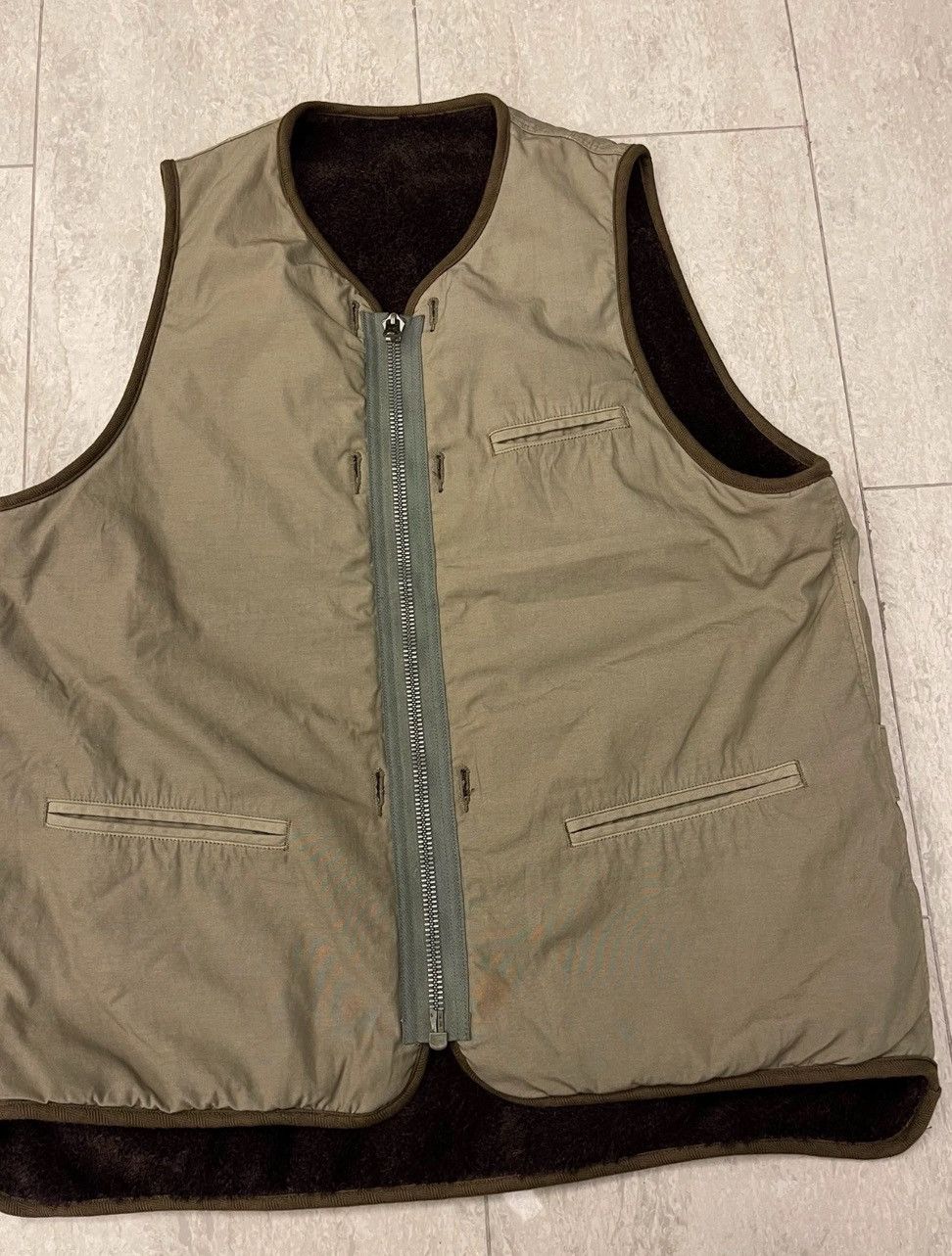 image of Visvim Liner Dept Iris Vest in Grey, Men's (Size XL)