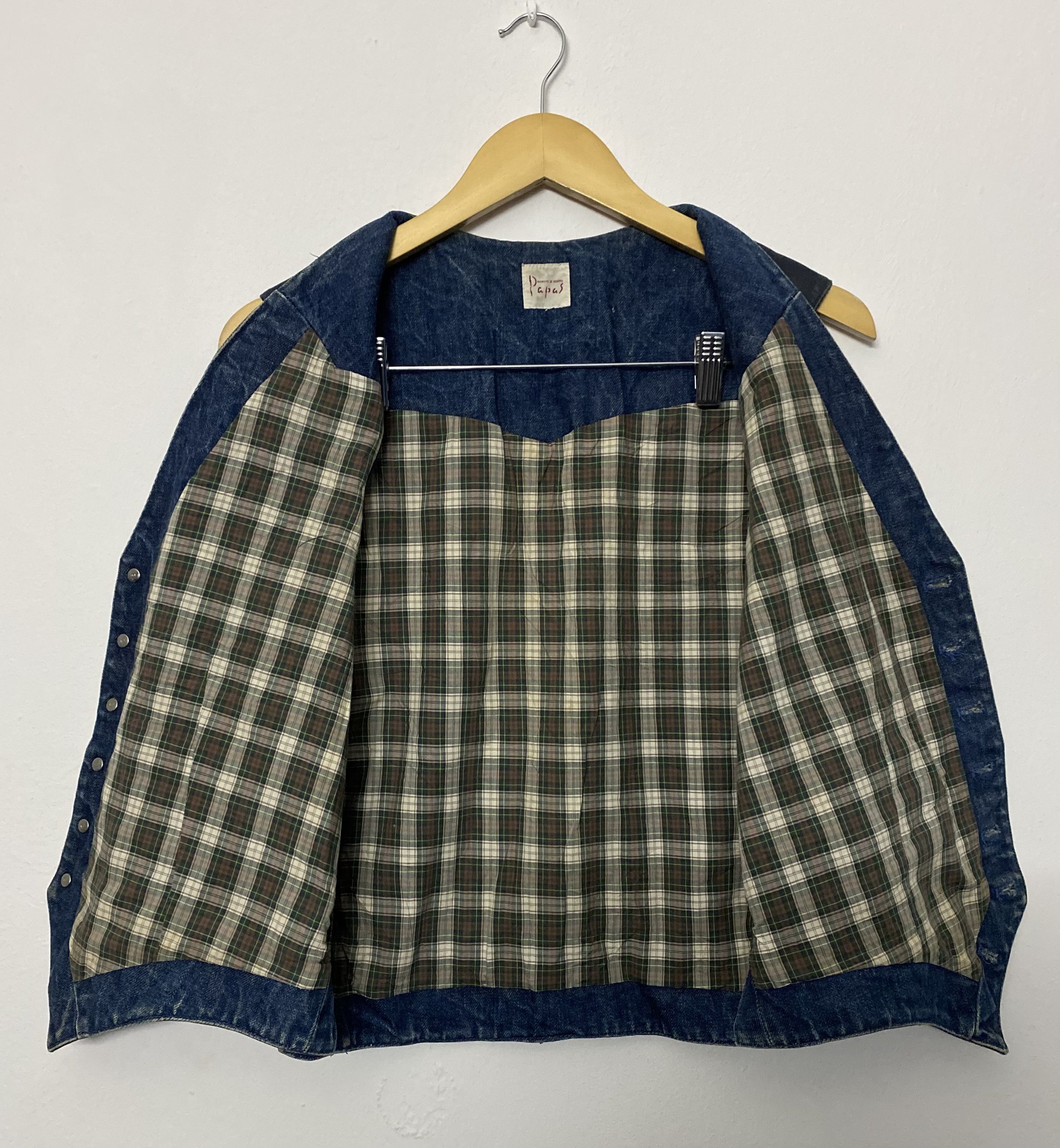 Japanese Brand Papas Maniere De Heming Denim Leather Western Vest Size S Size 48R - 3 Thumbnail