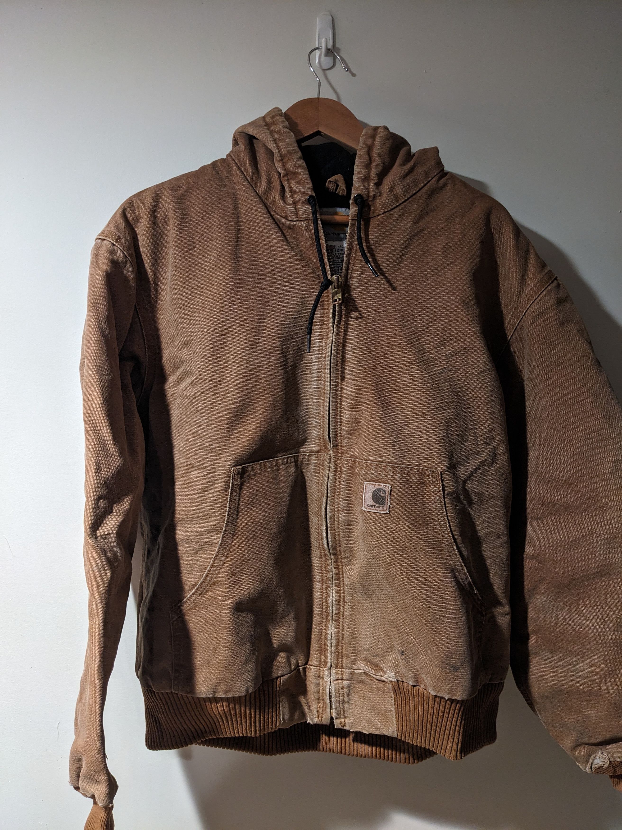 Carhartt × Vintage Vintage Carhartt J180 BRN Brown Large Full Zip Hooded Jacket Size US L / EU 52-54 / 3 - 1 Thumbnail