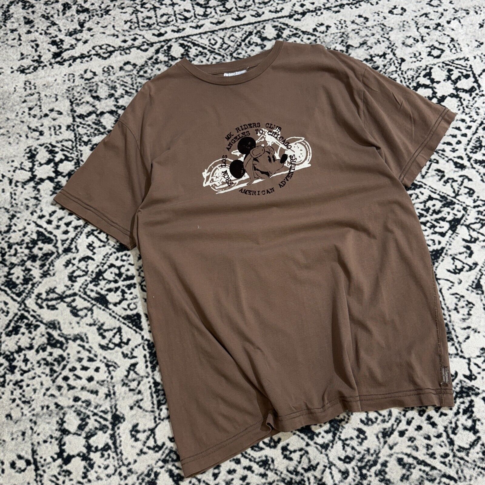 Disney × Vintage Vintage Disney Brown Cotton T-Shirt Size L Mickey Mouse Size US L / EU 52-54 / 3 - 3 Thumbnail