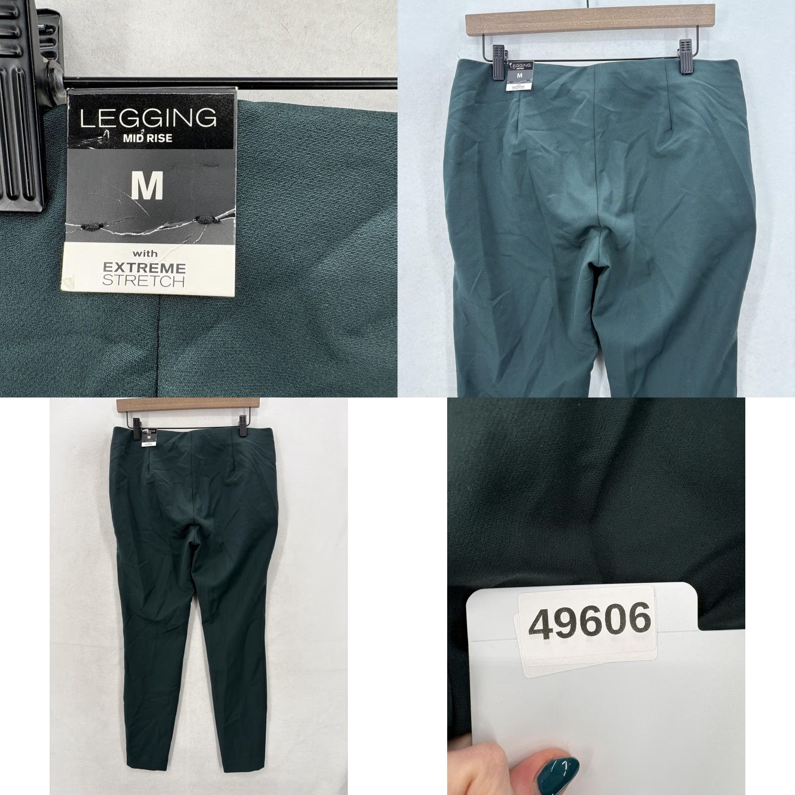 Express Express Leggings Womens Medium Green Mid Rise Ankle Pants NWT Size 32" / US 10 / IT 46 - 9 Thumbnail