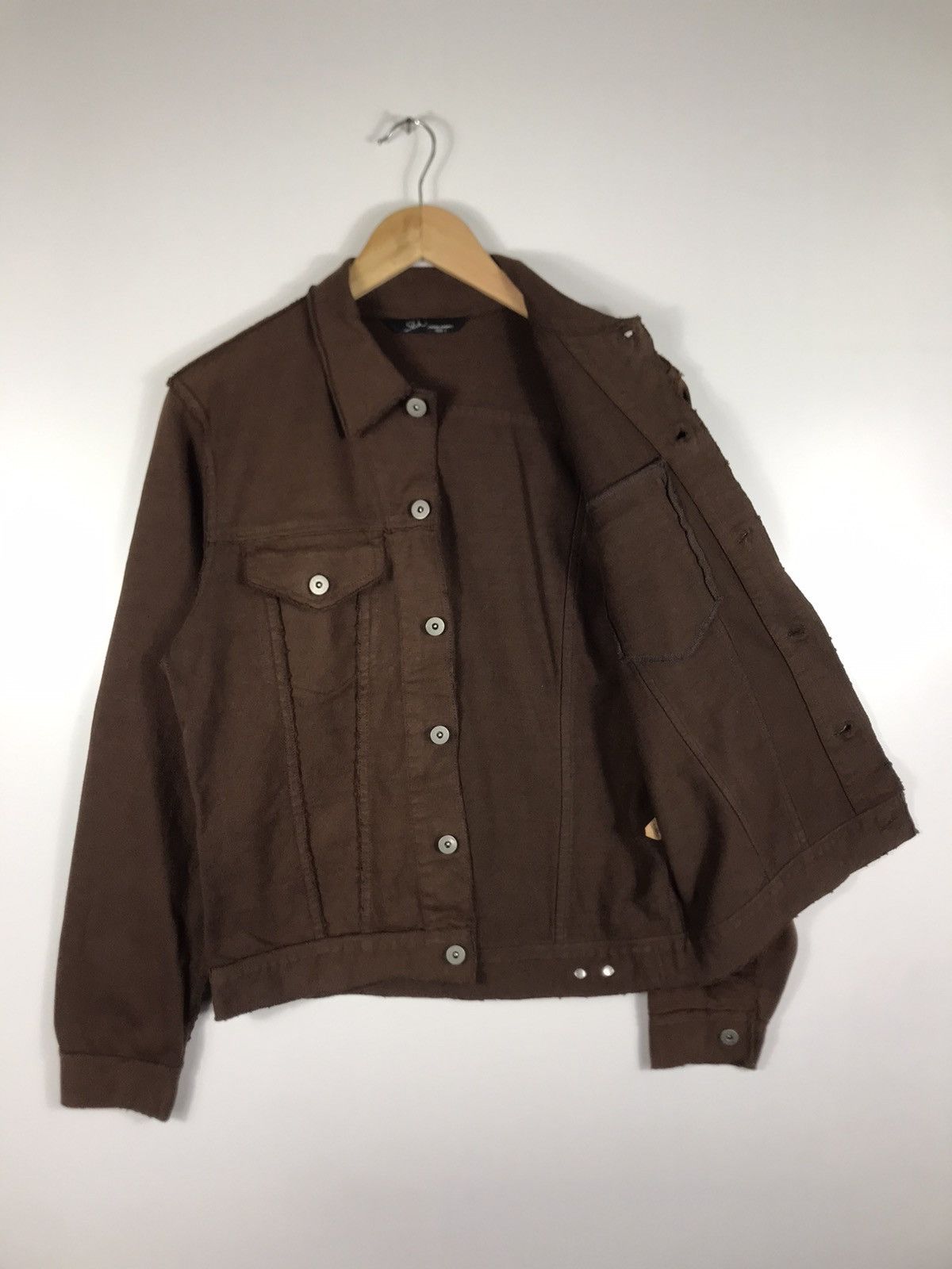 Japanese Brand × Slick ⚡️Vintage Slick Garments Brown Button Truckle Jacket Size US S / EU 44-46 / 1 - 8 Thumbnail