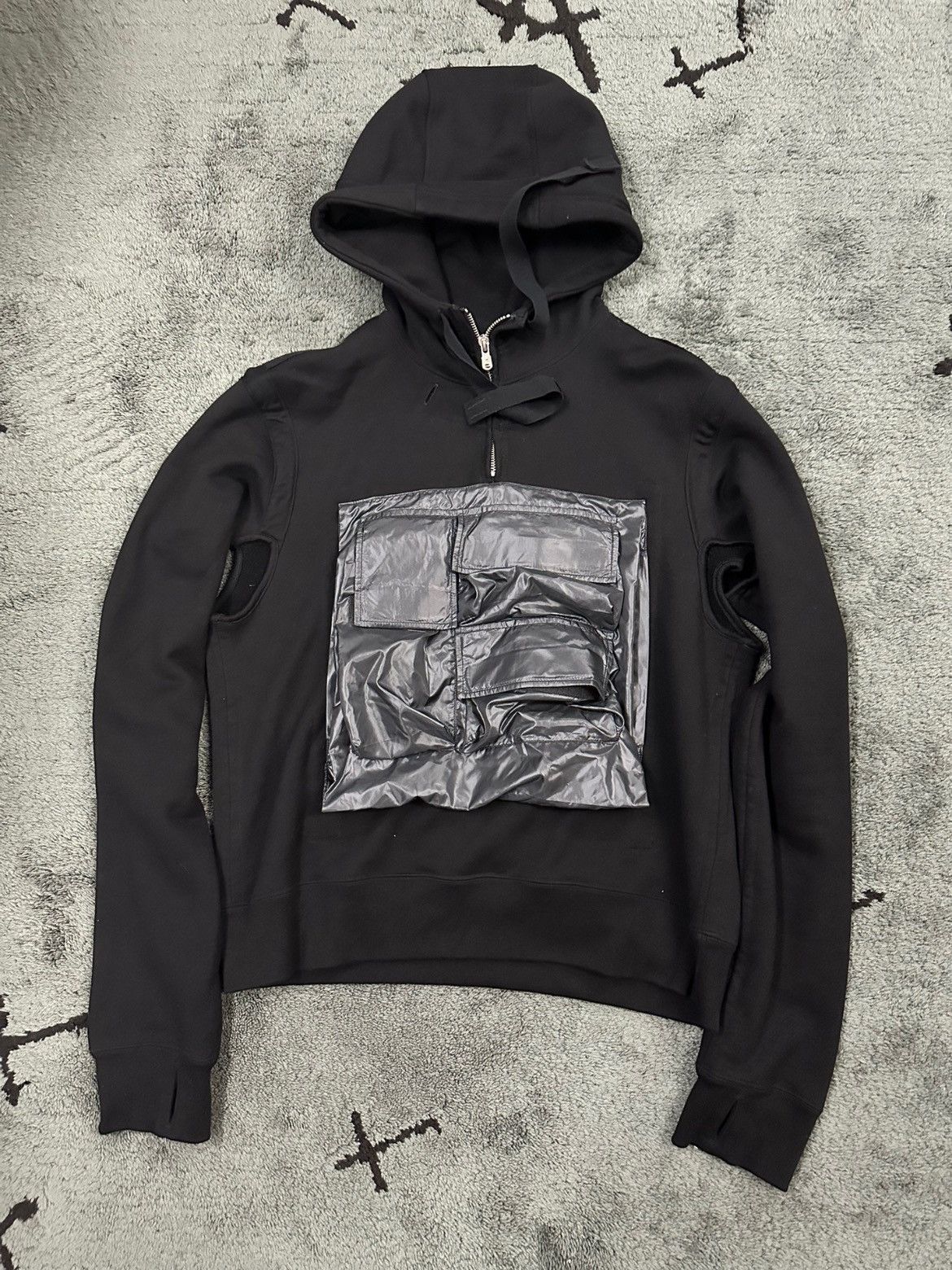image of Takahiromiyashita The Soloist Multi Pocket Hoodie in Black, Men's (Size Medium)