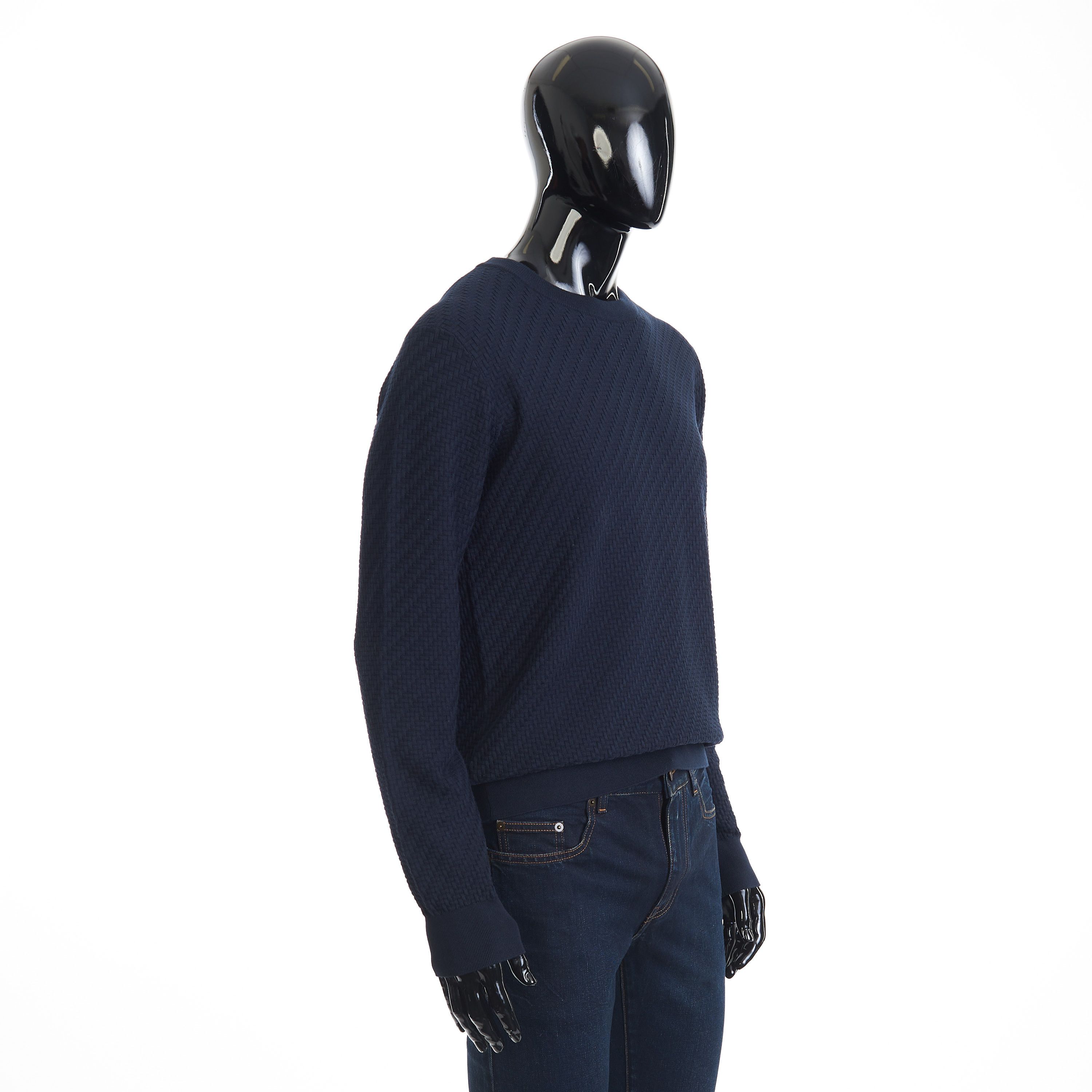 Brioni Navy Blue Crewneck Sweater Size US XXL / EU 58 / 5 - 7 Thumbnail