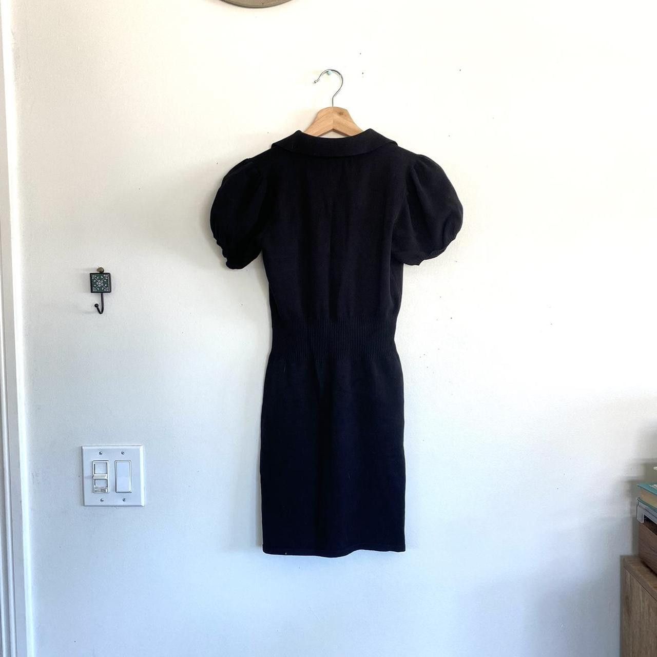 Georges Marciano MARCIANO BLACK COLLARED SWEATER DRESS WOMENS SIZE MEDIUM Size M / US 6-8 / IT 42-44 - 7 Thumbnail