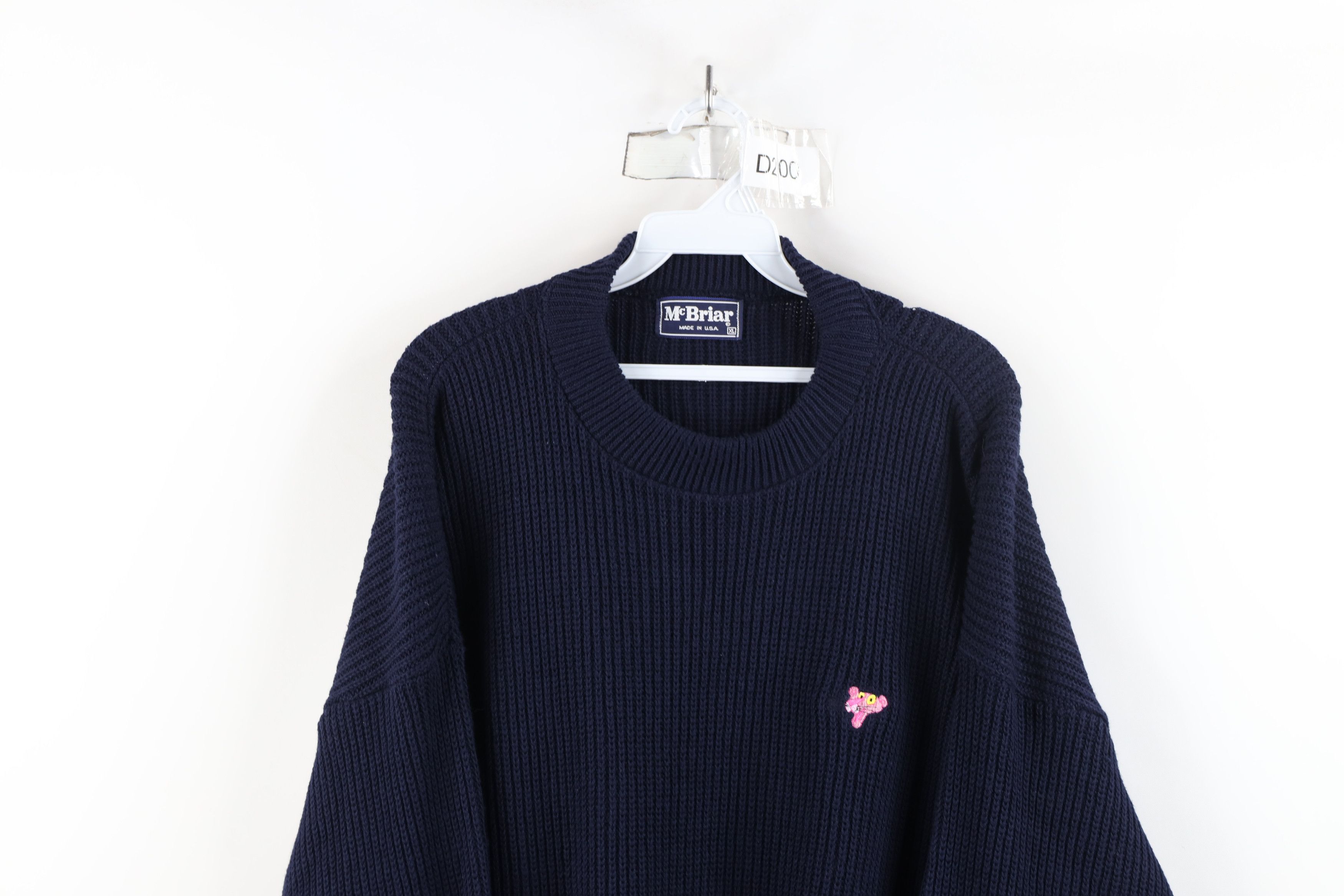 Vintage Vintage 90s Streetwear Pink Panther Ribbed Knit Sweater USA Size US XL / EU 56 / 4 - 2 Thumbnail