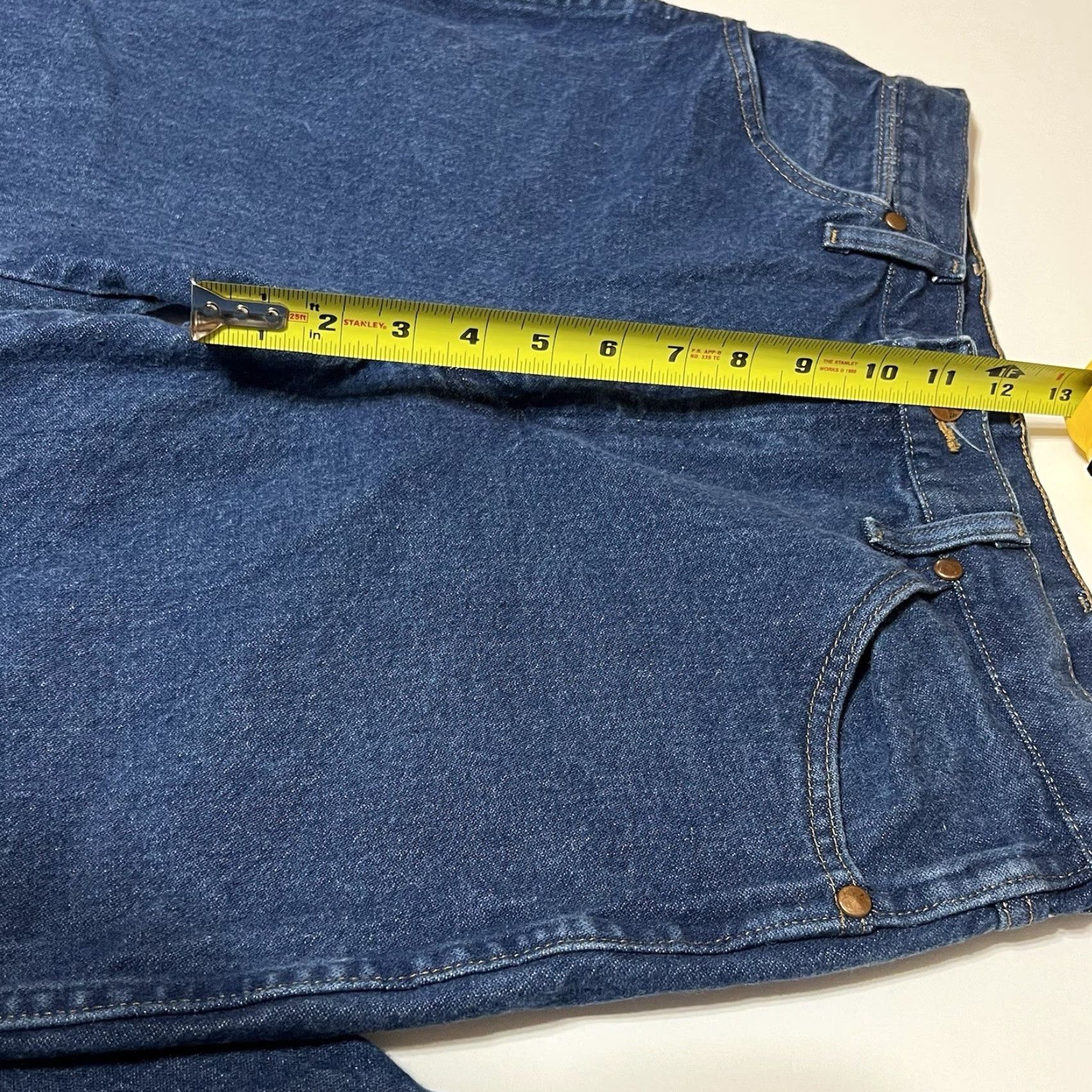 Wrangler Wrangler Cowboy Cut Slim Fit Jeans 936PWD 33x30 Blue Denim Men Regular Slim Straight 5-Pocket Logo Western Cowboy Theme Brand Wrangler Cowboy Cut Size US 33 - 4 Thumbnail