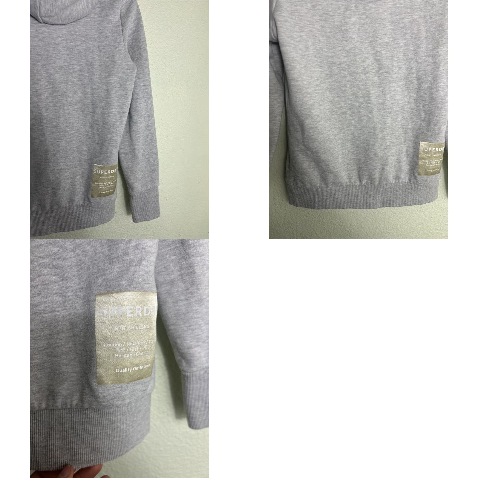 Superdry Superdry British Design Grey Full Zip Hooded Sweatshirt Size 8 Size M / US 6-8 / IT 42-44 - 10 Thumbnail