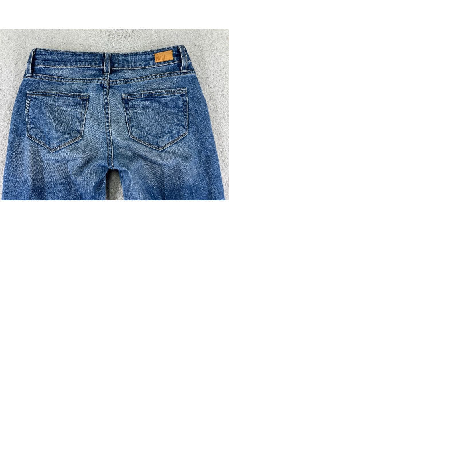 Paige Paige Skyline Jeans Womens 24 Denim Blue Low Rise Ankle 28in Slim Cotton 5-Pocket Jeans Modern American Womens Size 42" / US 20 - 10 Thumbnail