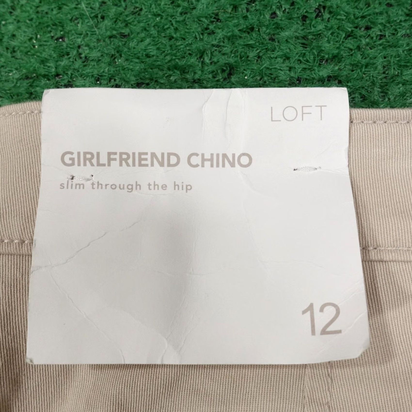 Loft LOFT Pants Womens 12 Beige Girlfriend Chino Slim Stretch Twill Pockets Size 34" / US 12 / IT 48 - 5 Thumbnail
