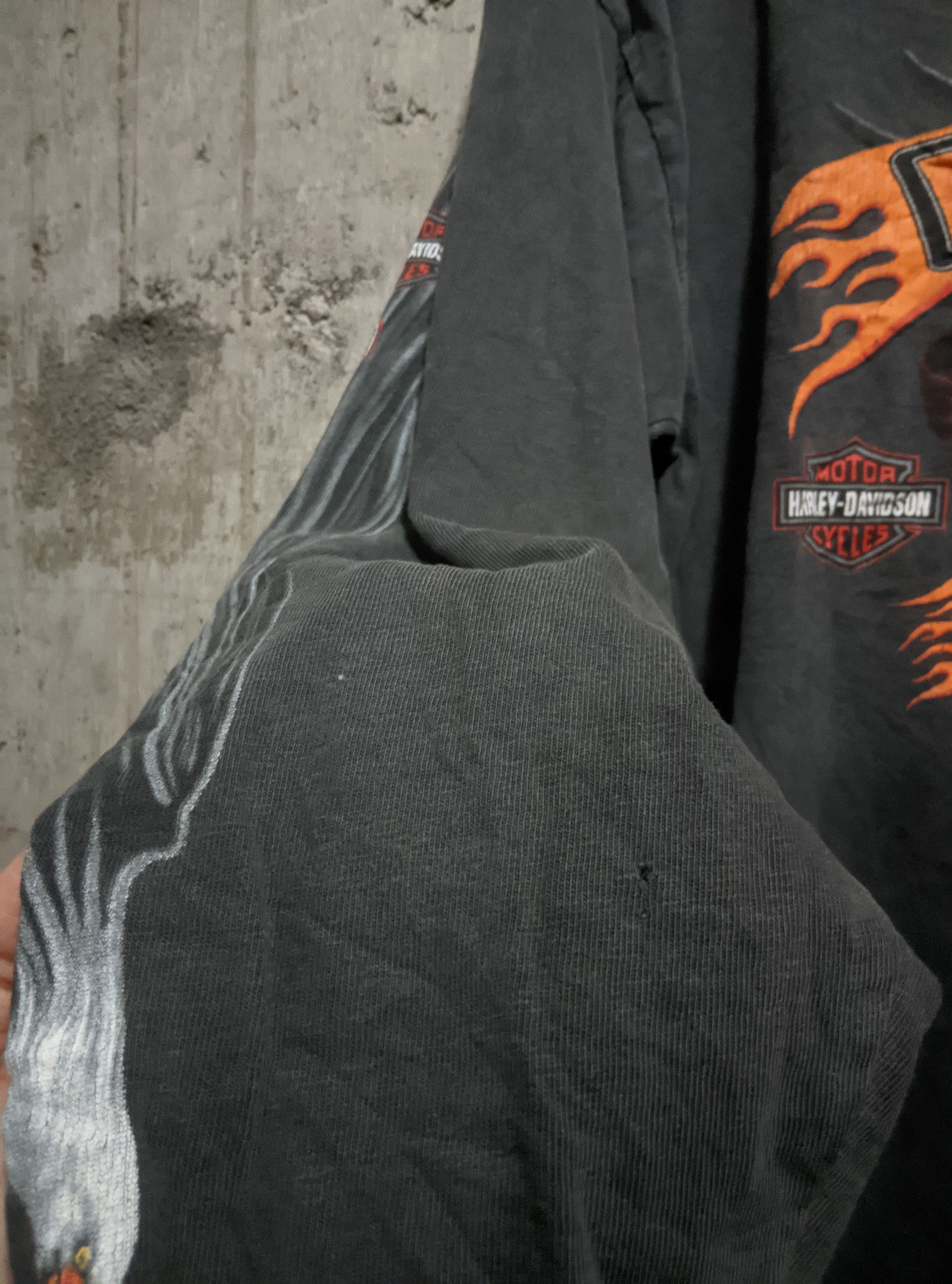 Harley Davidson Vintage 2003 Harley Davidson sleeve flame wcc sun faded erd Size US L / EU 52-54 / 3 - 5 Thumbnail
