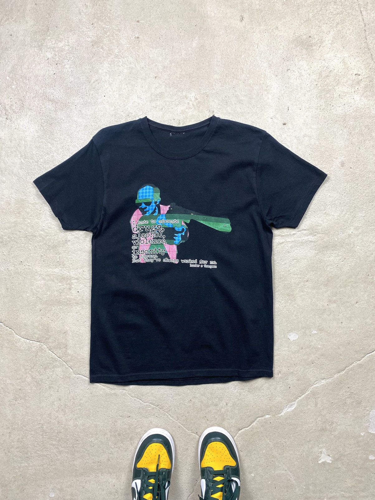 Band Tees Vintage Drugs Alcohol Violence Art T Shirt Weed Humor Size US M / EU 48-50 / 2 - 2 Thumbnail