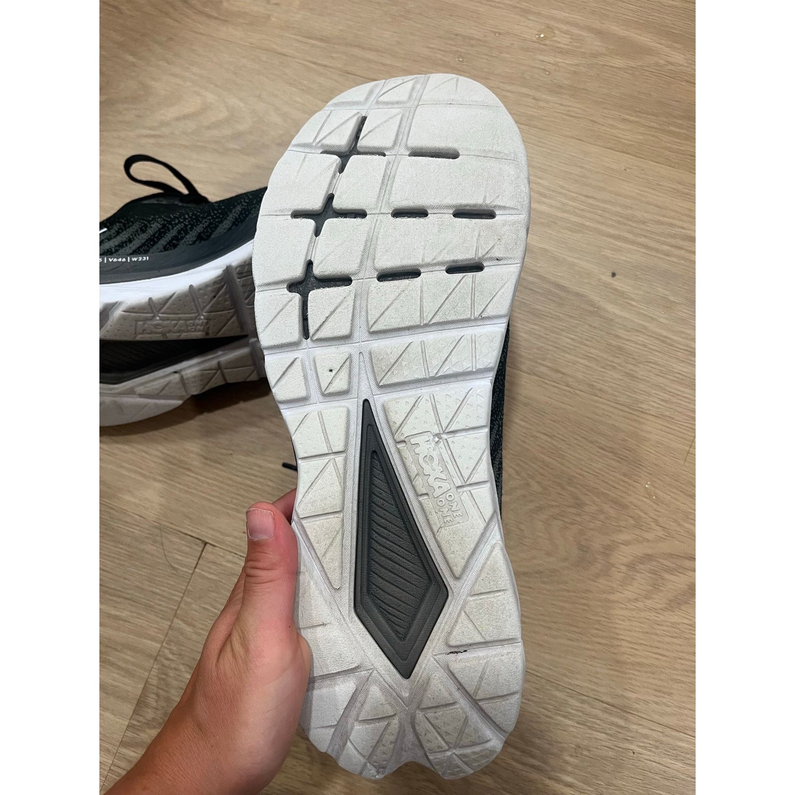 Hoka Hoka Mach 5 Shoes Mens Size: 13 D Black White ProFly Size US 13 / EU 46 - 3 Thumbnail