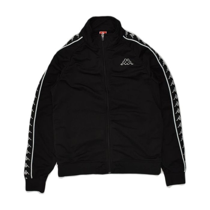 Kappa KAPPA Mens Graphic Tracksuit Top Jacket Medium Black Grailed