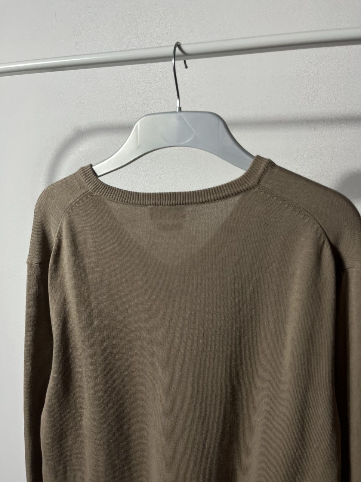 Baldessarini Baldessarini V-Neck Taupe Knit Sweater Made in Italy Size 48 Size US M / EU 48-50 / 2 - 10 Thumbnail