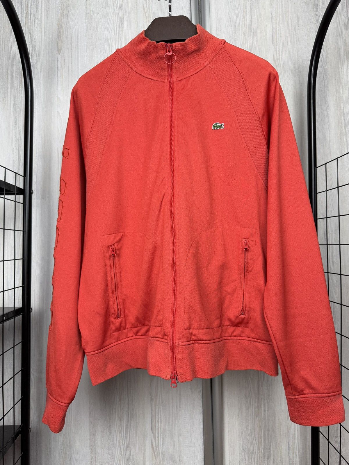 Lacoste Lacoste Live Red Full Zip Track Top Jacket Sweater Unisex Size US XXL / EU 58 / 5 - 2 Thumbnail