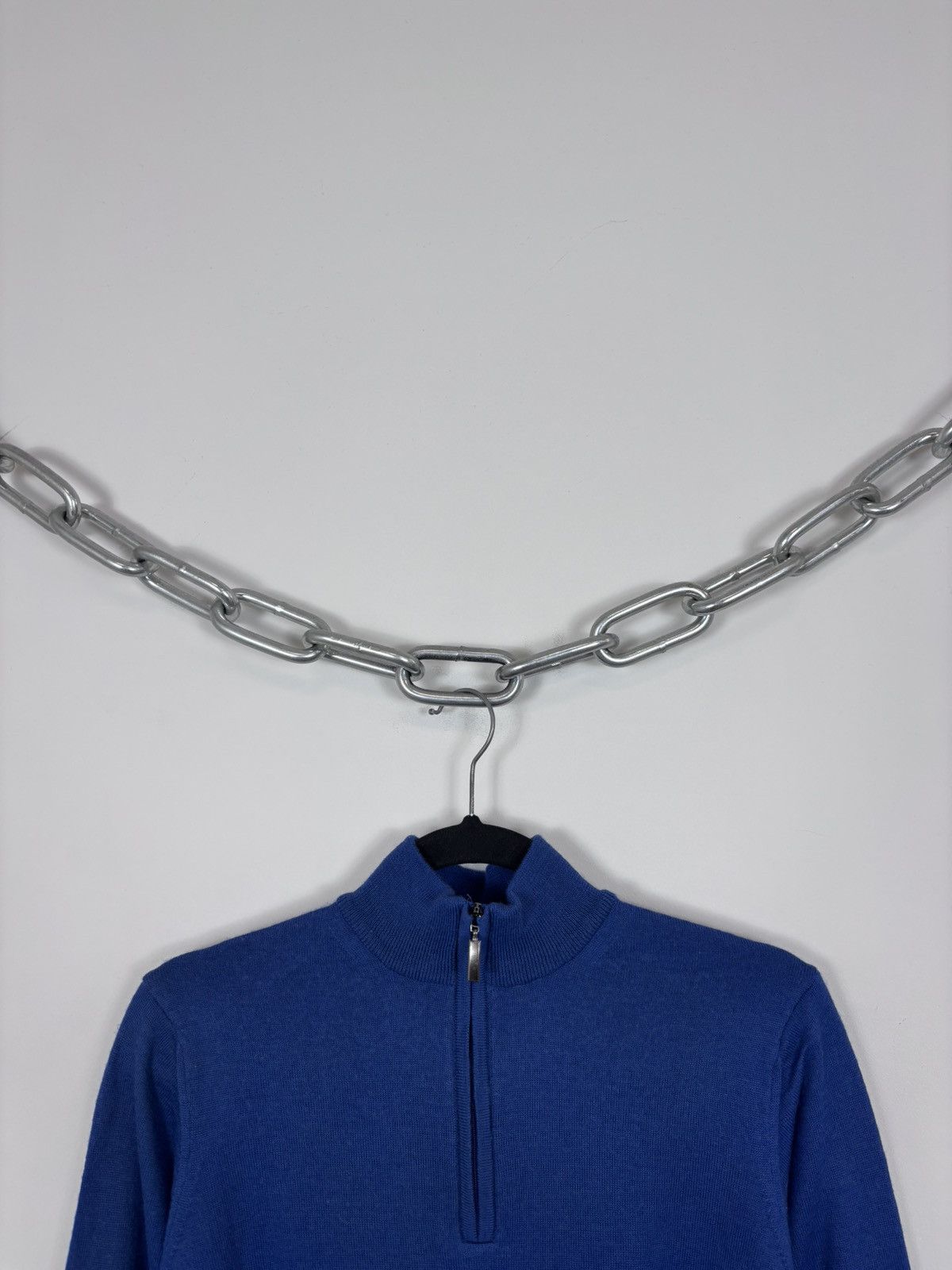 Cavalli Class Roberto Cavalli Class Blue Knit Acrylic Wool 1/4 Zip Sweater Size US XS / EU 42 / 0 - 3 Thumbnail
