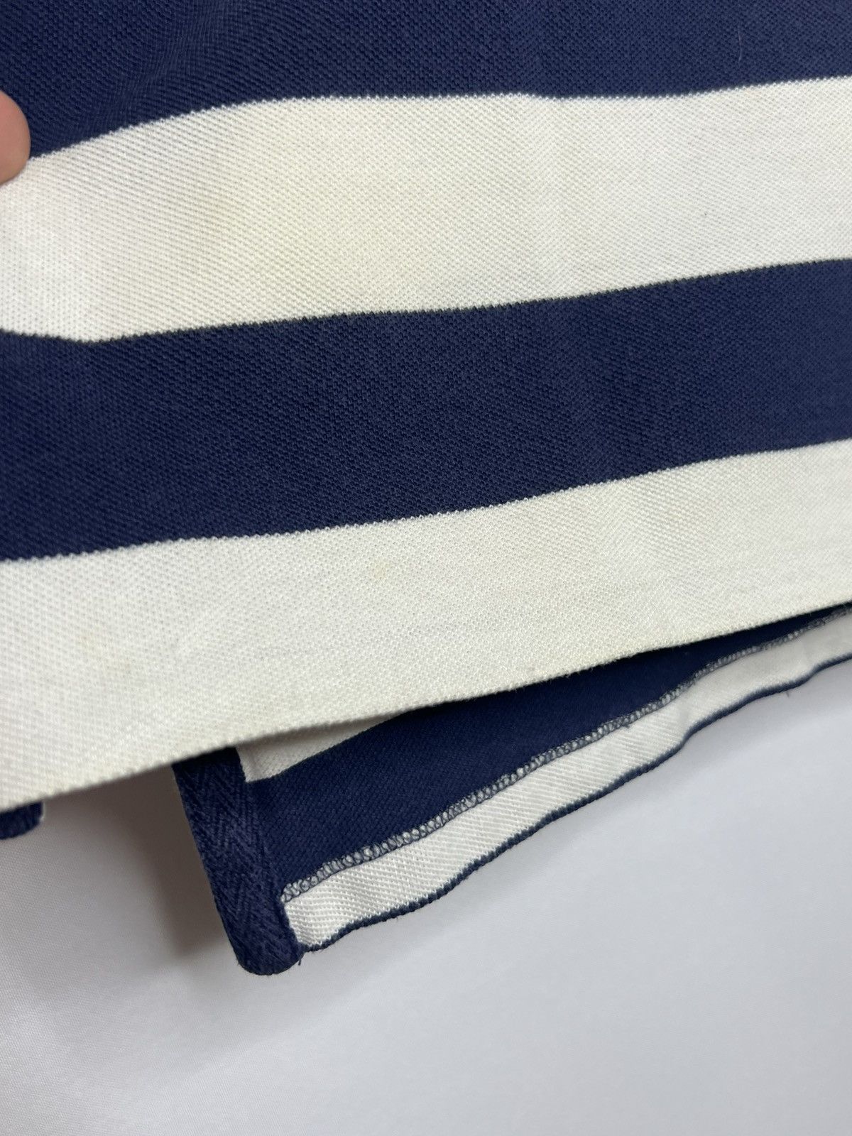 Polo Ralph Lauren Vintage Polo Ralph Lauren #3 Big Logo Pony Striped Polo Tee Size US XXL / EU 58 / 5 - 10 Thumbnail