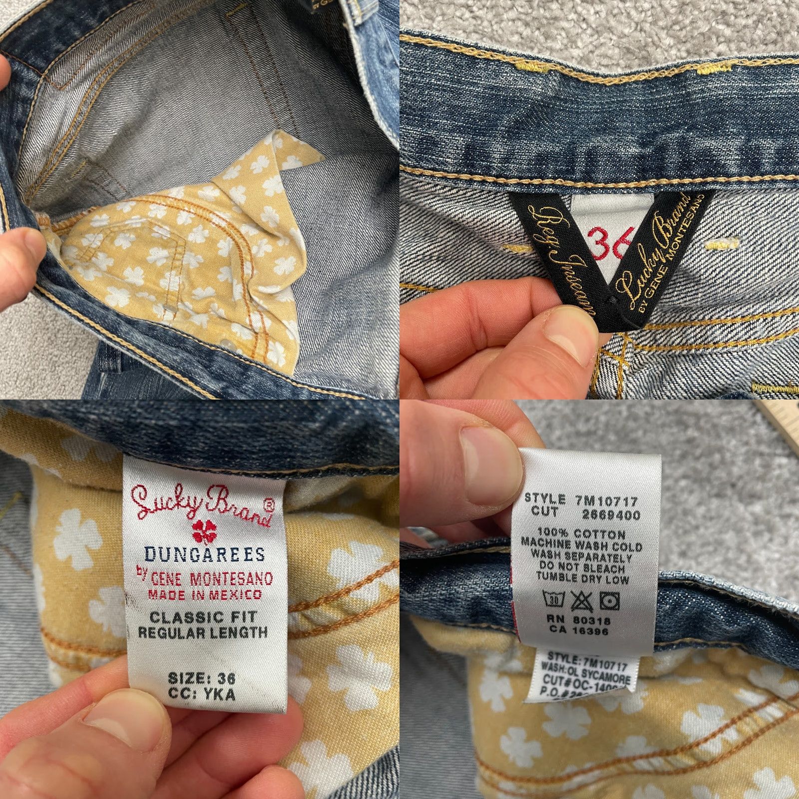 Lucky Brand Lucky Brand Jeans Dungaree Denim Mens 36 Blue Medium Wash Straight Classic 36x32 Size US 36 / EU 52 - 8 Thumbnail