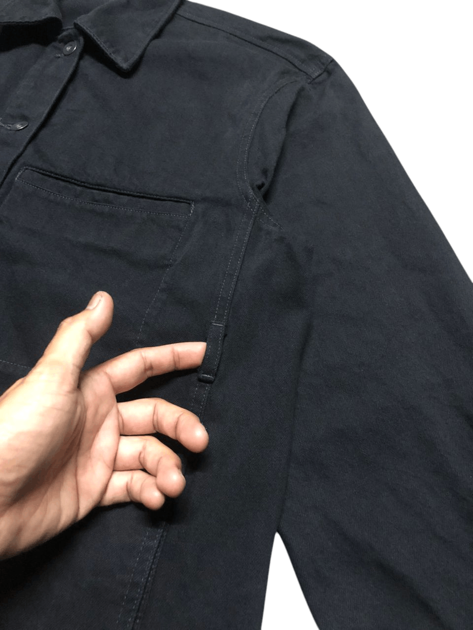 Lemaire × Uniqlo Uniqlo x Lemaire All Black Denim Trenchcoat Size L / US 10 / IT 46 - 10 Thumbnail