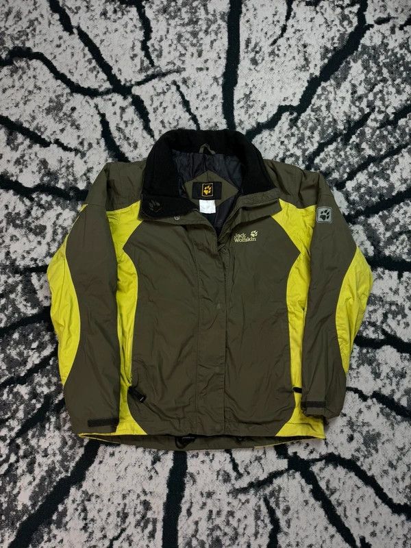 Jack Wolfskin insulated outdoor ski jacket green khaki xs logo Size XS / US 0-2 / IT 36-38 - 1 Thumbnail
