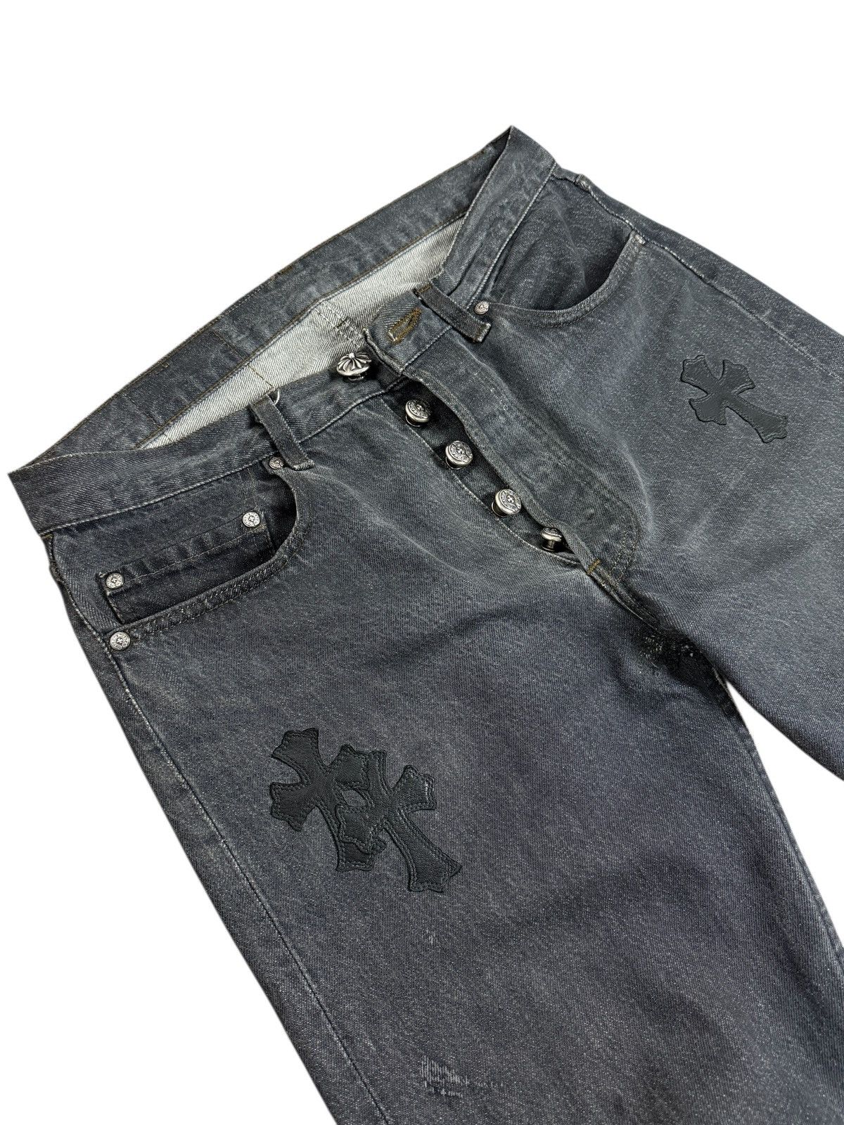 Chrome Hearts Chrome Hearts Levi‘s 501 20 Cross Patch Jeans Size US 31 - 2 Thumbnail