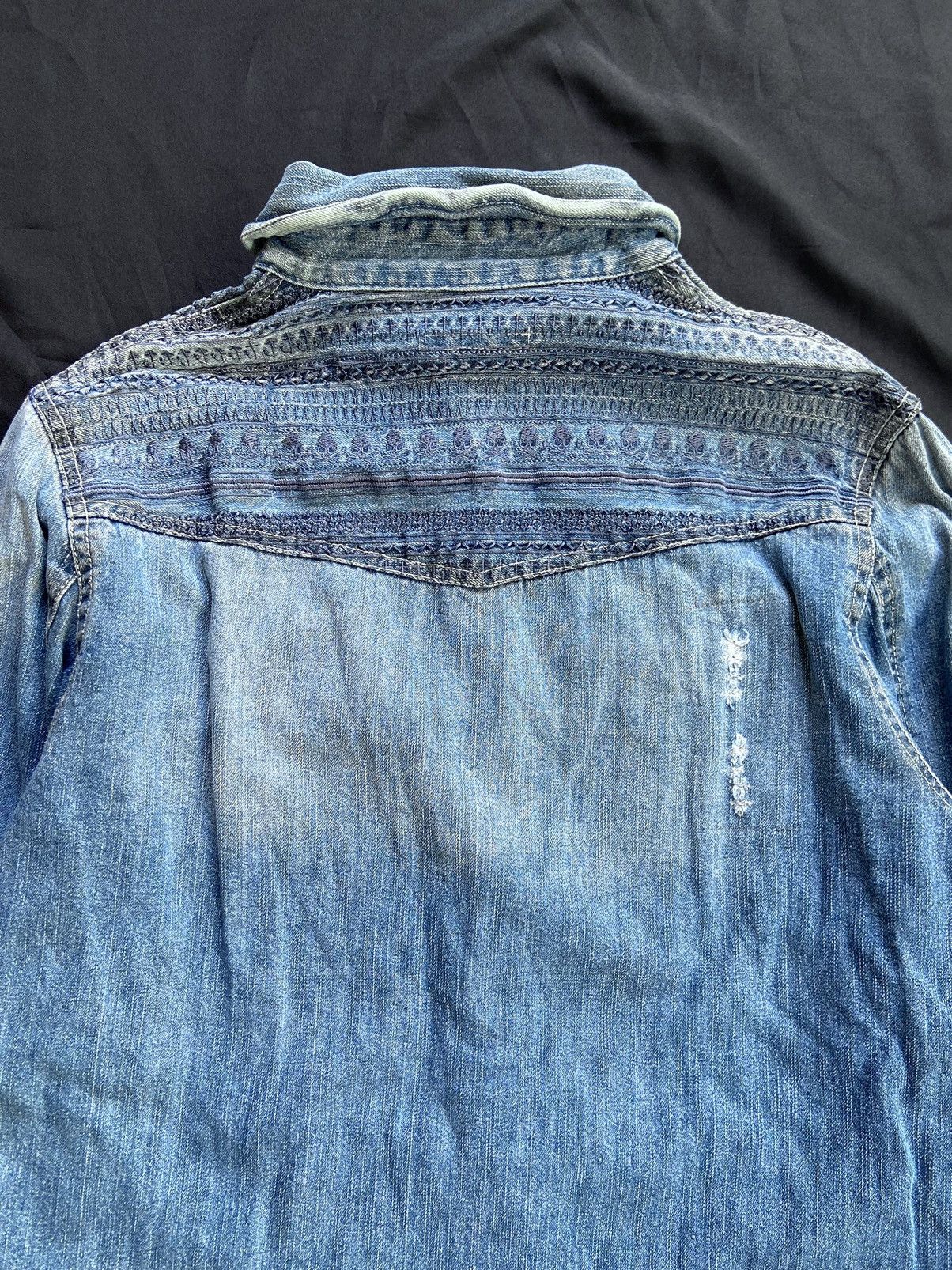 semanticdesign SEMANTIC DESIGN DISTRESSED SKULL BUTTON DOWN DENIM Size US S / EU 44-46 / 1 - 16 Thumbnail